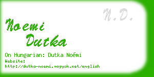 noemi dutka business card